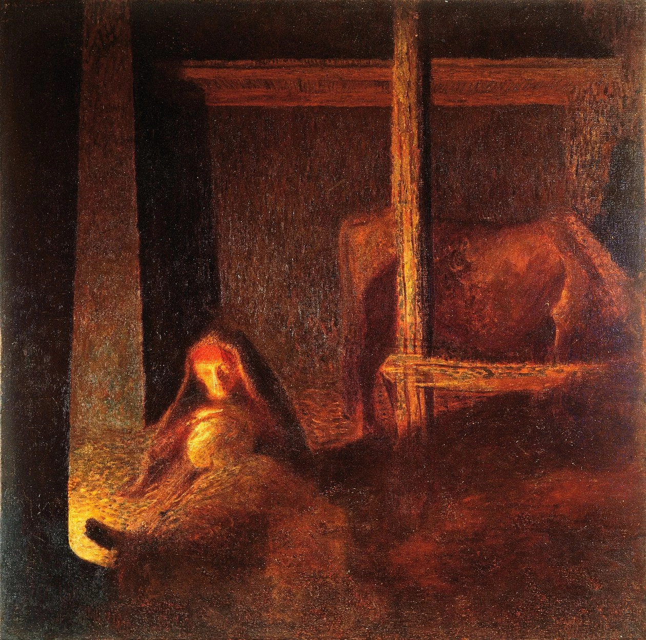 La vecchia nel fienile